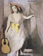 Marie Laurencin Takeing the guitar-s girl oil painting on canvas